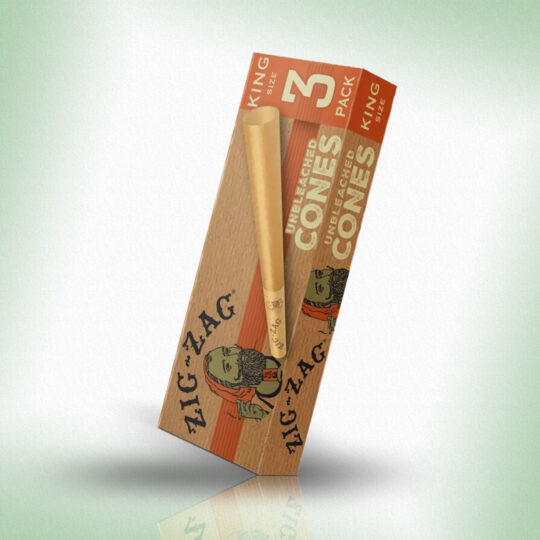 Zig-Zag Unbleached Cones King Size X3